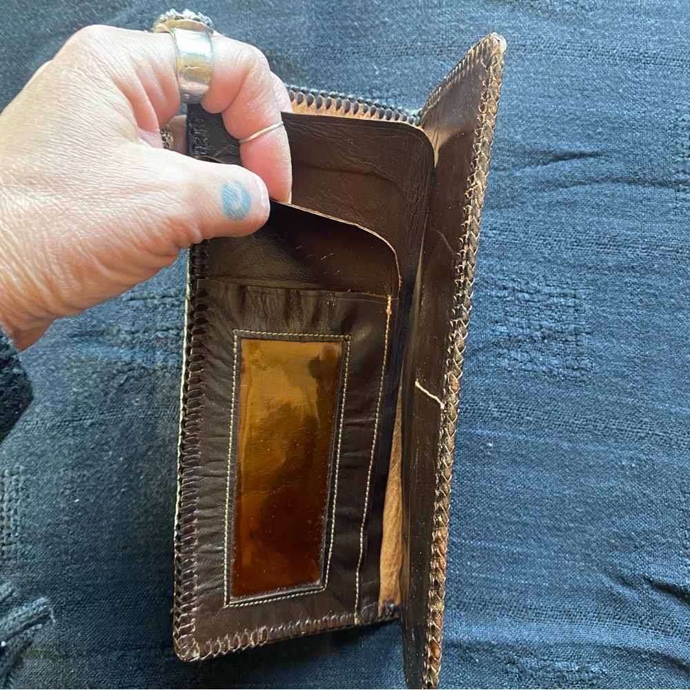 Vintage Brown buttery soft Men’s Long Wallet. Made in Mexico. 70’s. - Picture 4 of 10